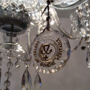Old bohemian crystal chandelier for Deknudt