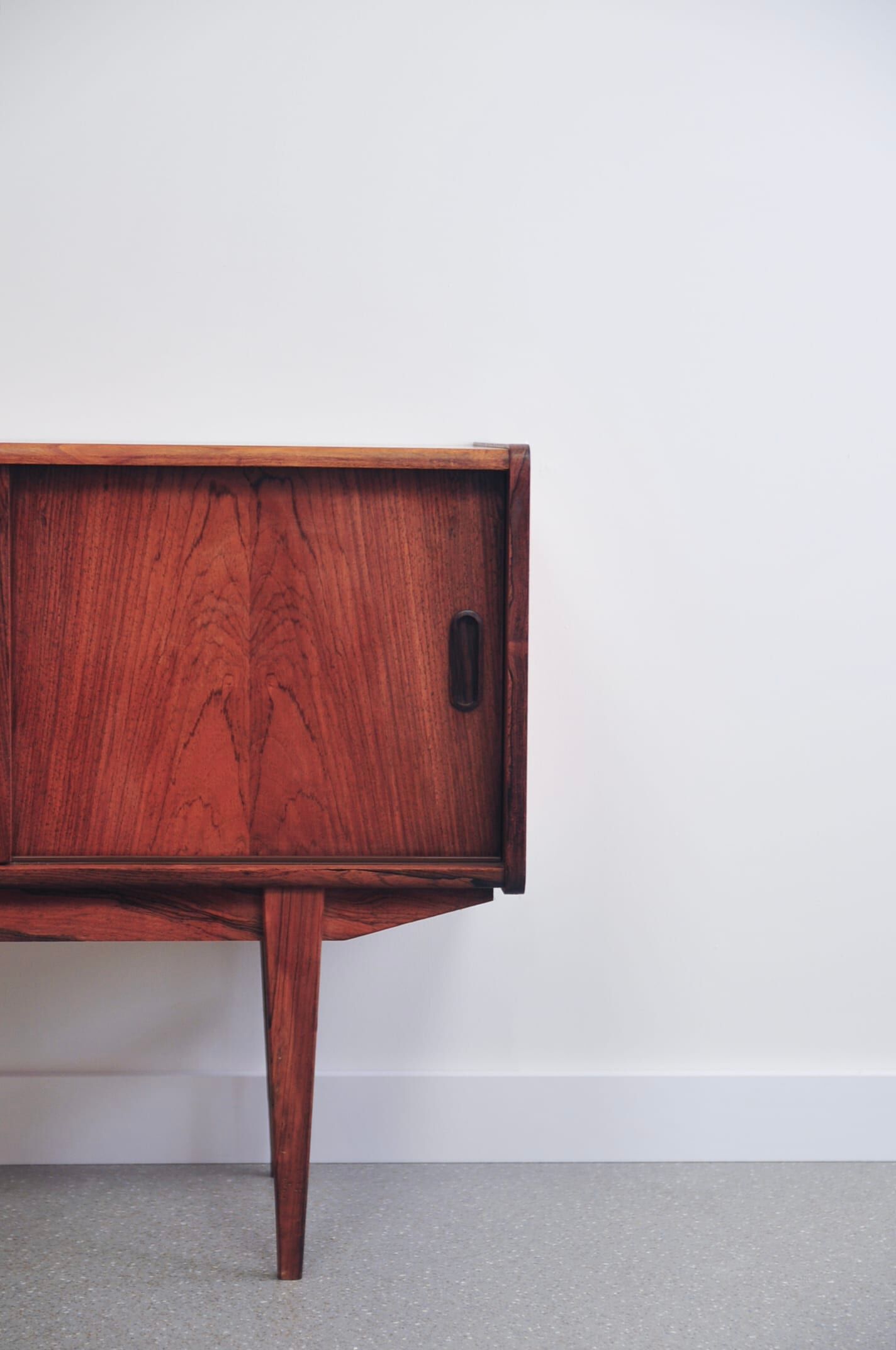 Vintage rosewood sideboard sliding doors