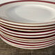 9 dessert plates Sarreguemines Digoin Regence gold and red
