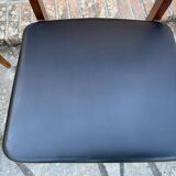 4 Scandinavian black leatherette chairs
