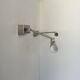 Pair of vintage chrome adjustable wall lights, France, 1980
