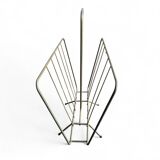 70s magazine rack in gold-tone metal