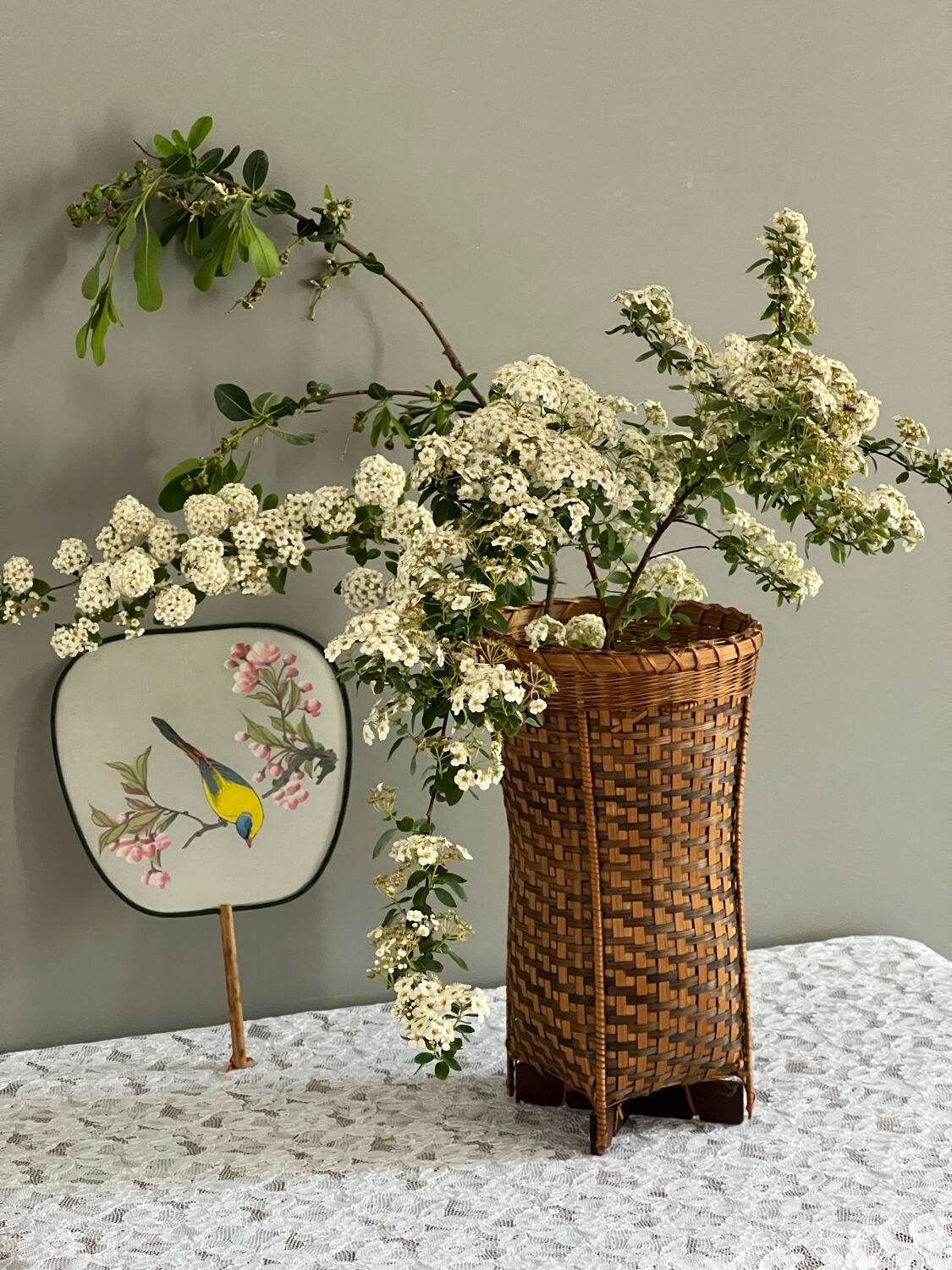 Bamboo vase for dried flowers