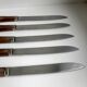 Set of 5 vintage tooth knives 70s