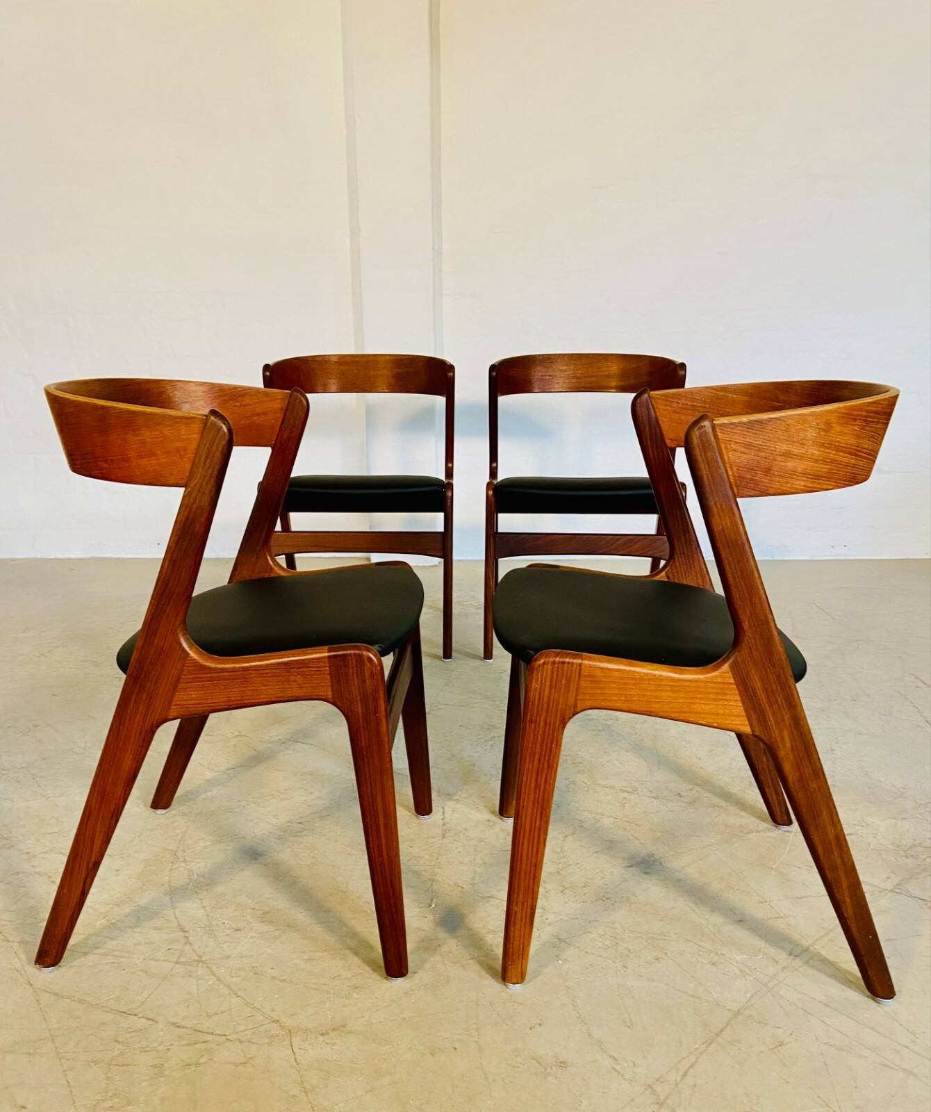 Chaises à manger vintage danoises par Kai Kristiansen pour Schou Andersens MøbelFabrik
