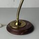 Midcentury brass gooseneck clam shell desk lamp
