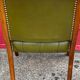 Suite de 6 chaises anglaise Cherterfield en cuir vert