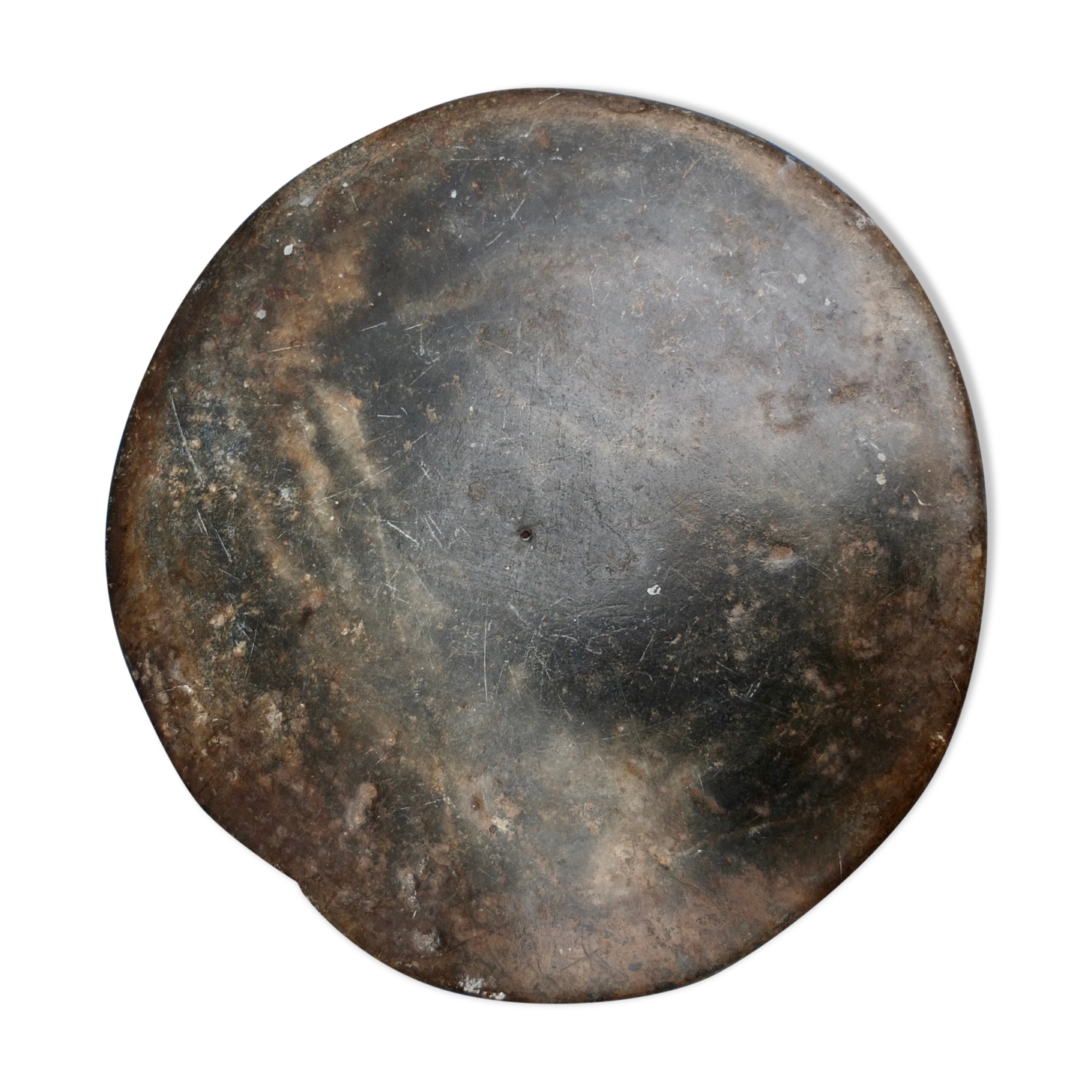 Antique round marble bread board