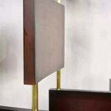 Vintage screen in wood and brass