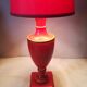 Lampe de style italien en marbre rouge