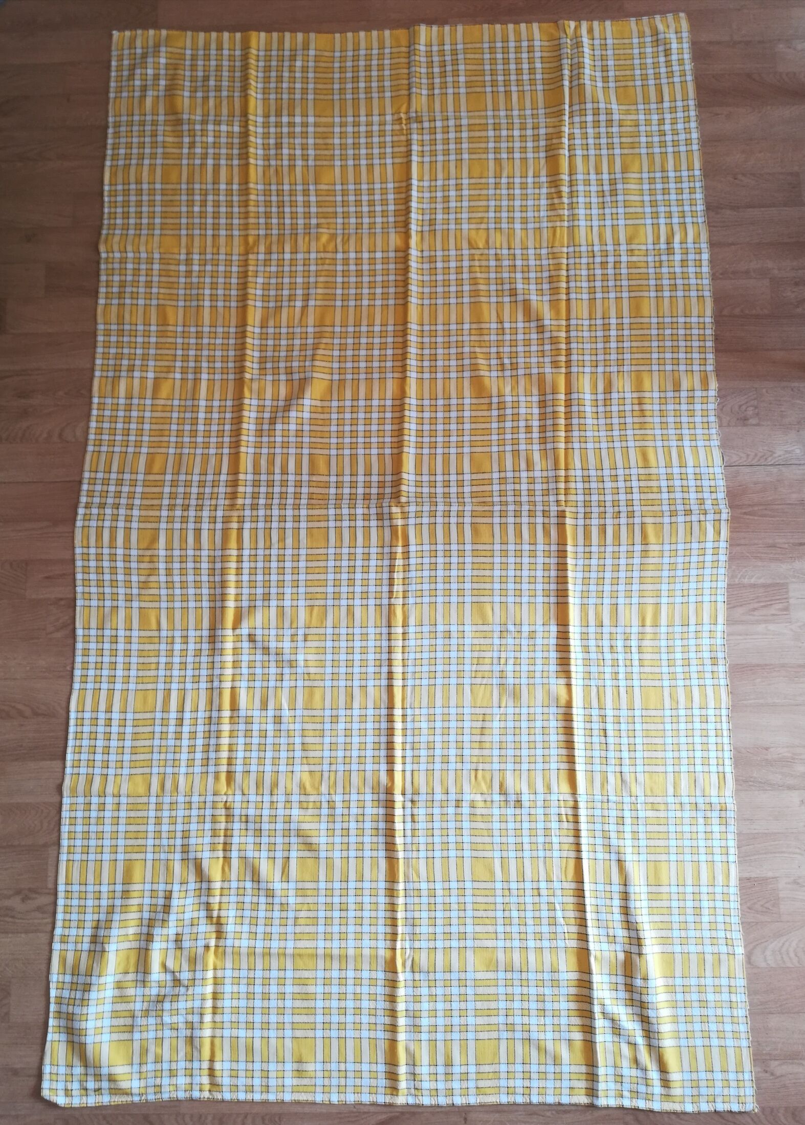 Vintage gingham tablecloth