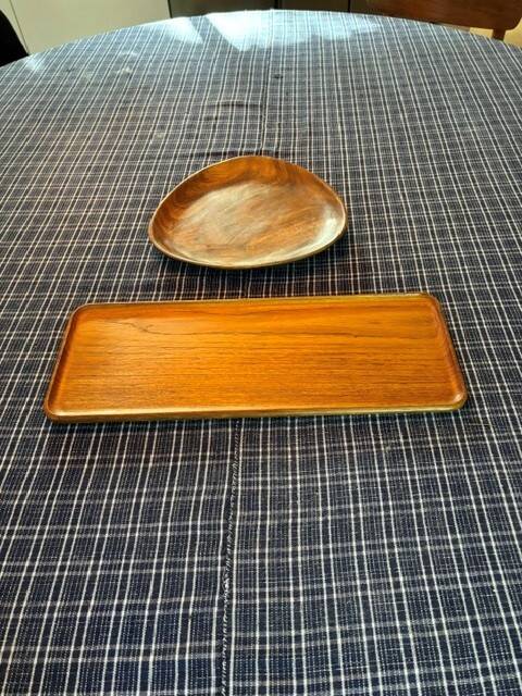 pair of teak trays - Sweden 1950s/60s