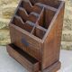 Vintage wooden office organizer
