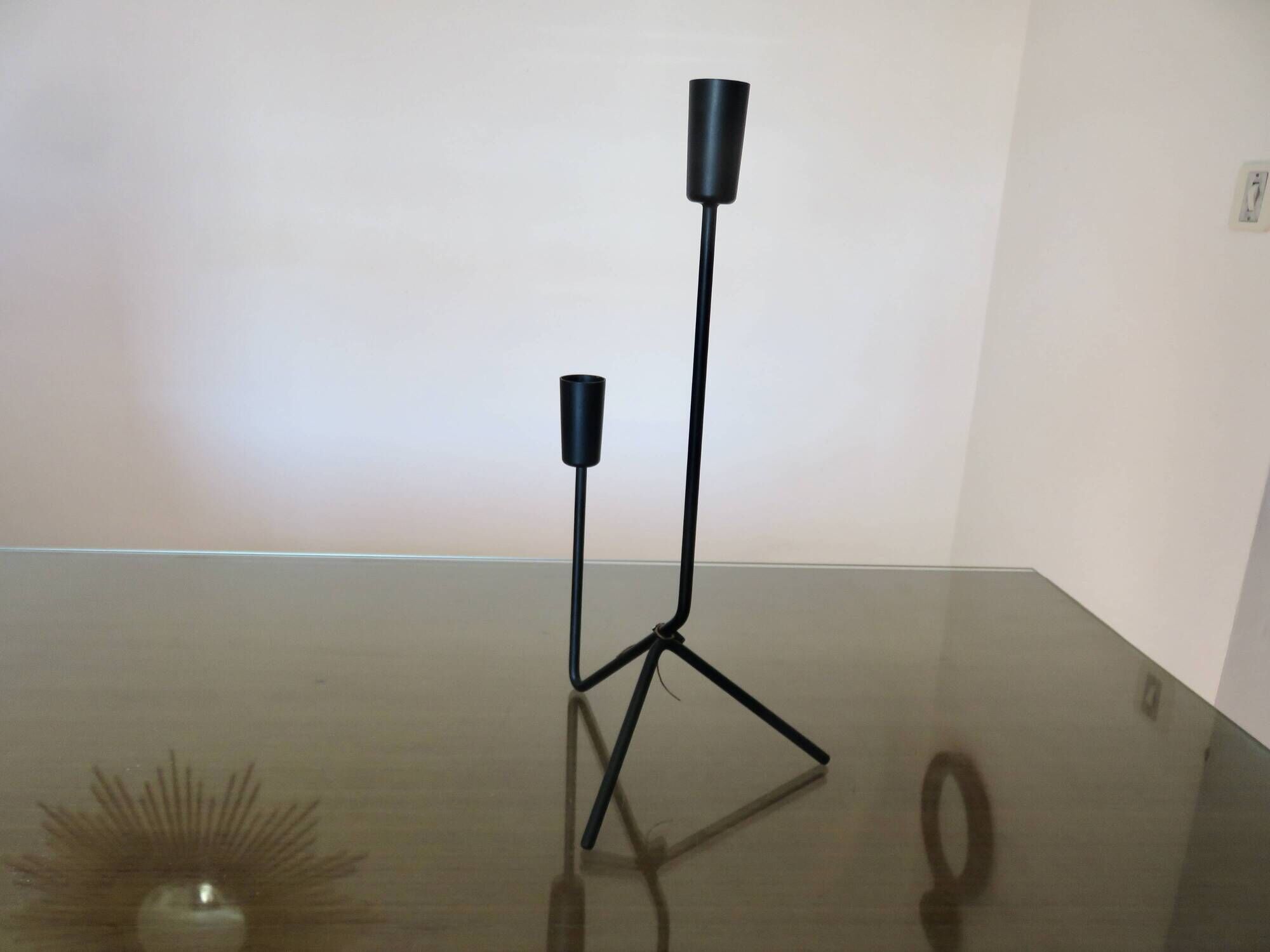 Authentic Laurids Lonborg candlestick, signed, Denmark, 50-60.