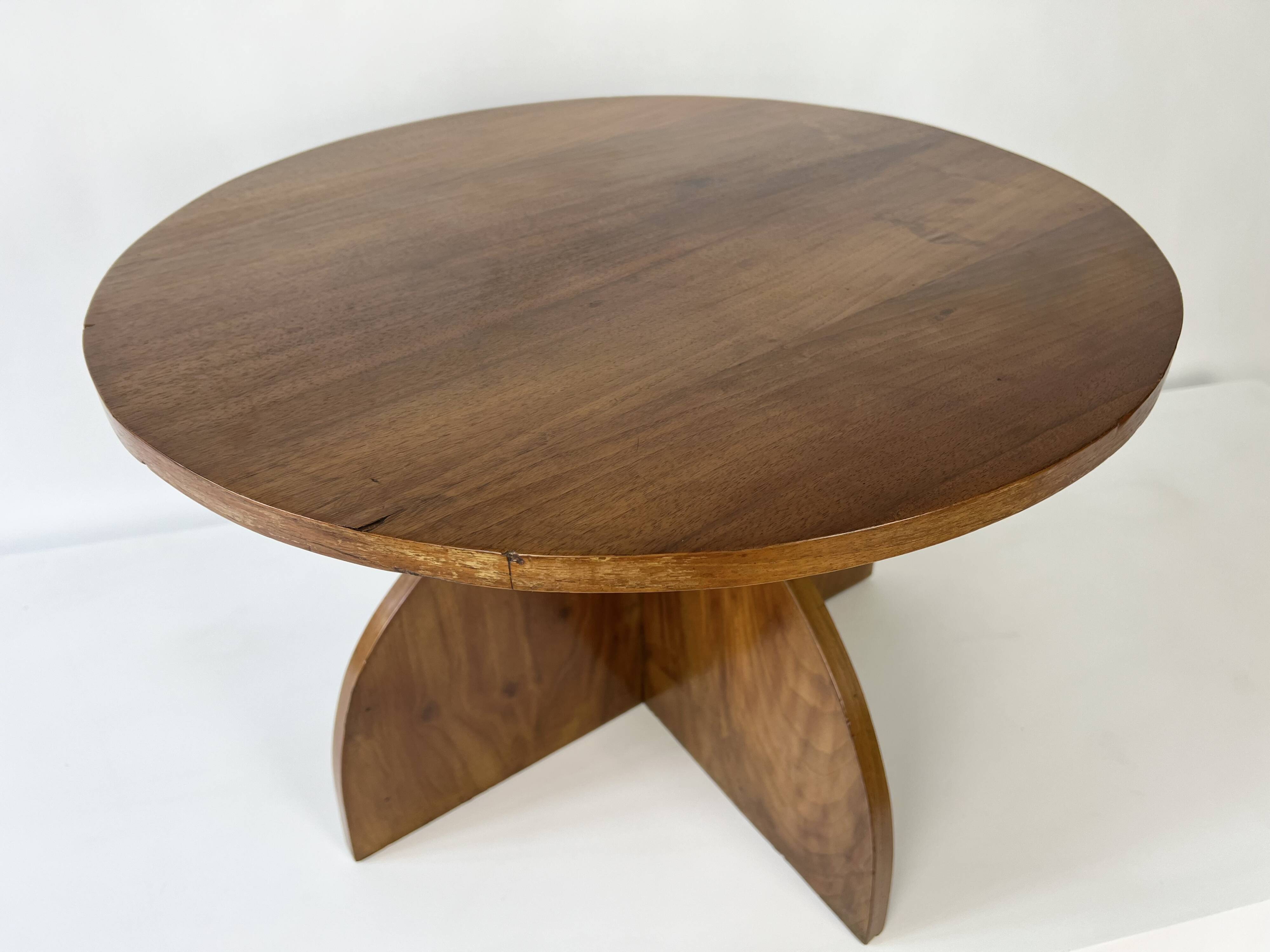 Modernist / Art Deco walnut occasional side table, circa 1930-50