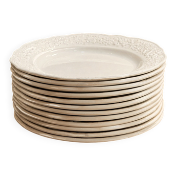 Lots d'assiettes à dessert Digoin & Sarreguemines, France, circa 1950