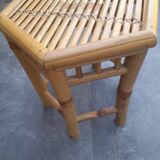 Ensemble de 3 tables gigognes vintage en bambou 70's