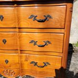 Louis XV style crossbow commode in cherry wood