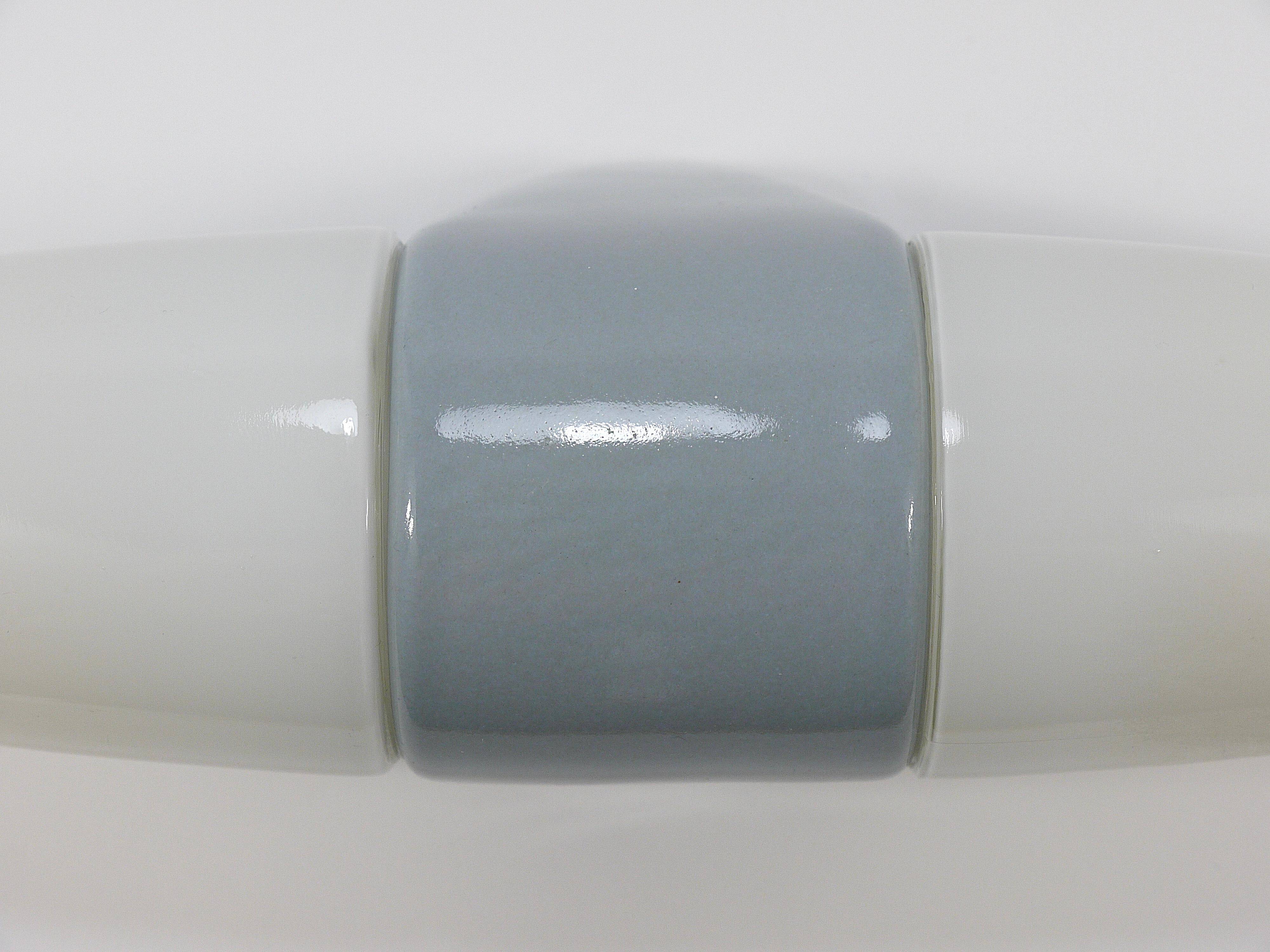 Double Bauhaus Wall Light Grey Wilhelm Wagenfeld by Linder Germany, 1950