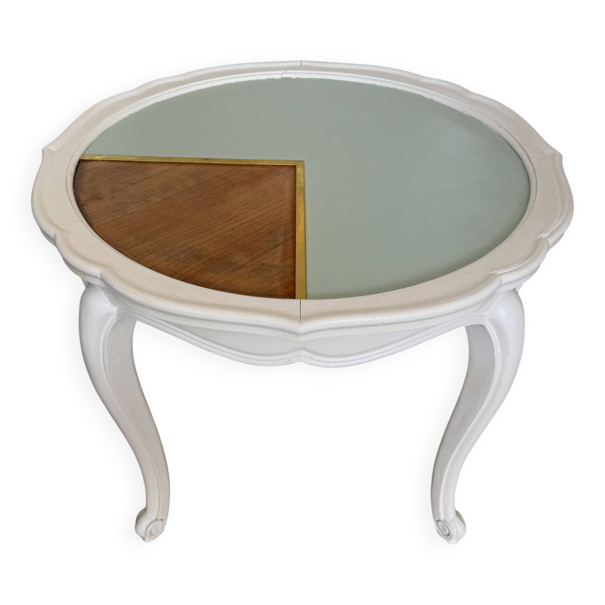 Renovated vintage side table in wood - Bold Elegance Collection