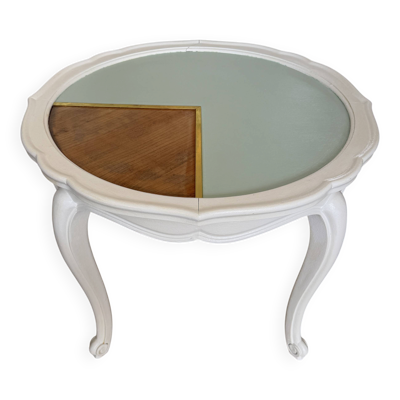 Table d'appoint vintage rénovée en bois - Collection Élégance audacieuse