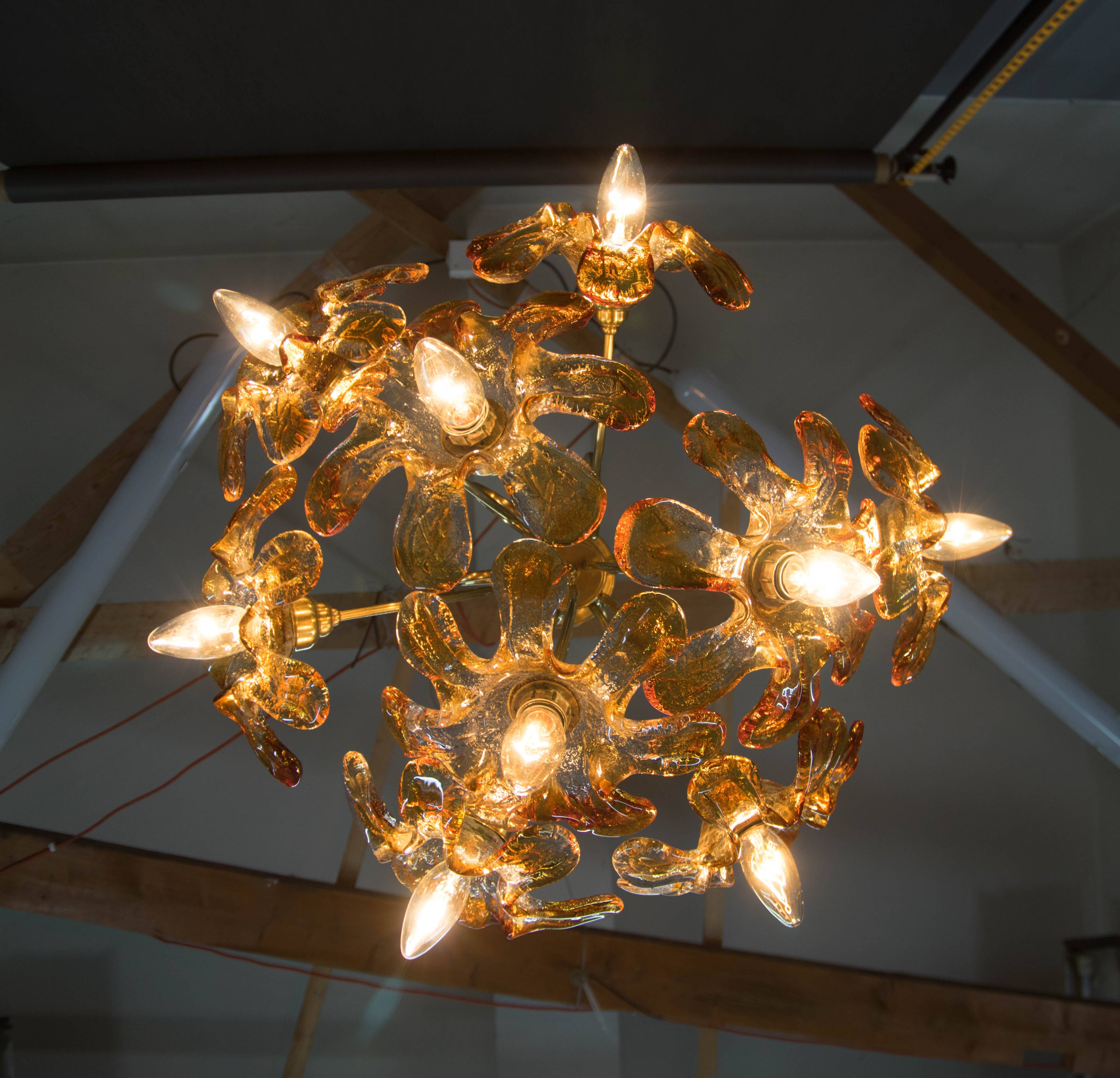 Murano Glass Chandelier, Italy, 1990s