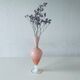 Old vase in pink opaline