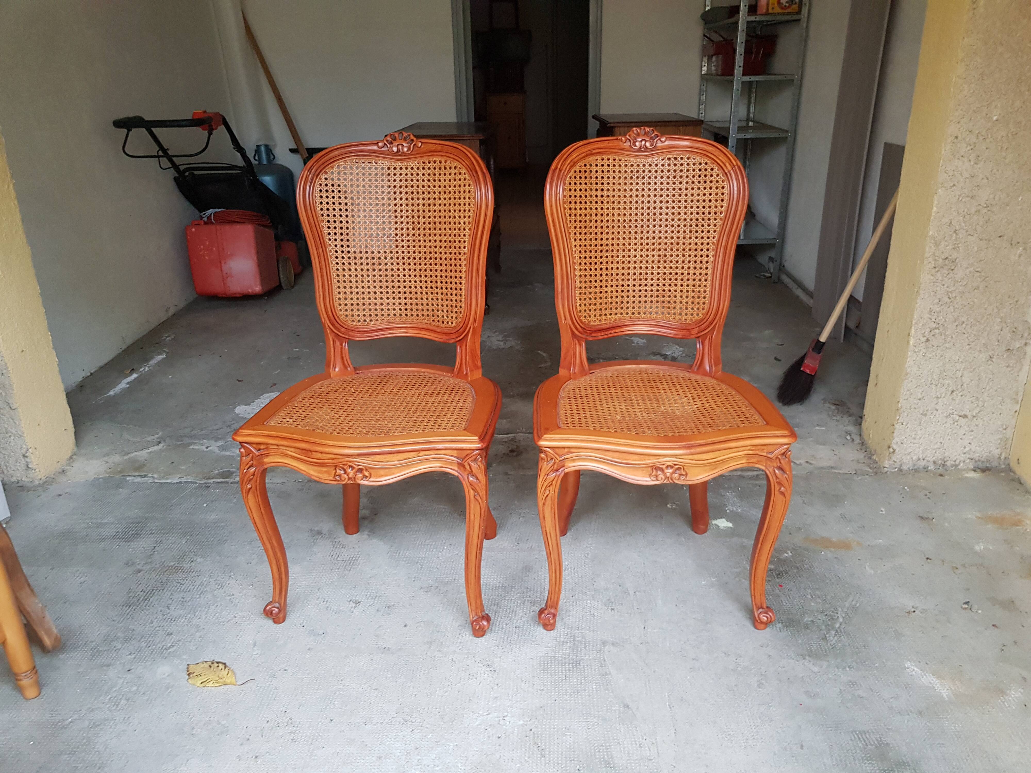 Pair of vintage wooden chairs