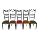 Chiavari chairs with high backs Mid Century Modern Paolo Buffa 1950s
