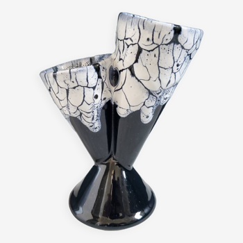 Vase double en céramique Fat Lava