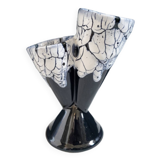 Vase double en céramique Fat Lava