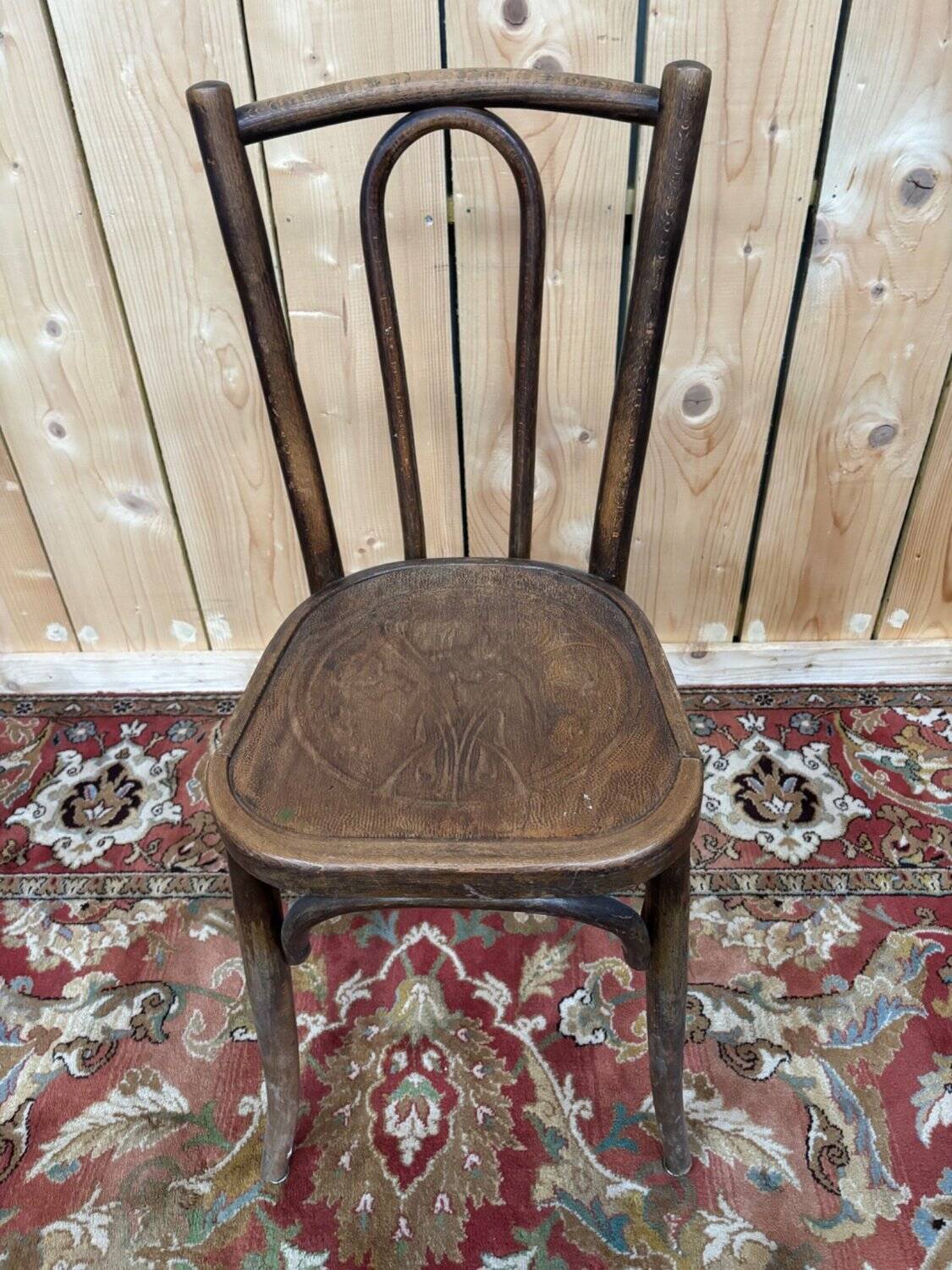8 Bistro Chairs Baumann Curved Wood Art Nouveau – Early 20th Century