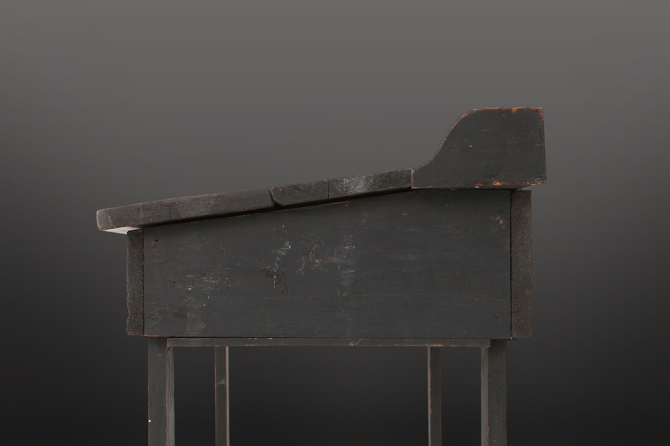 19th century Swedish desk in original black paint
