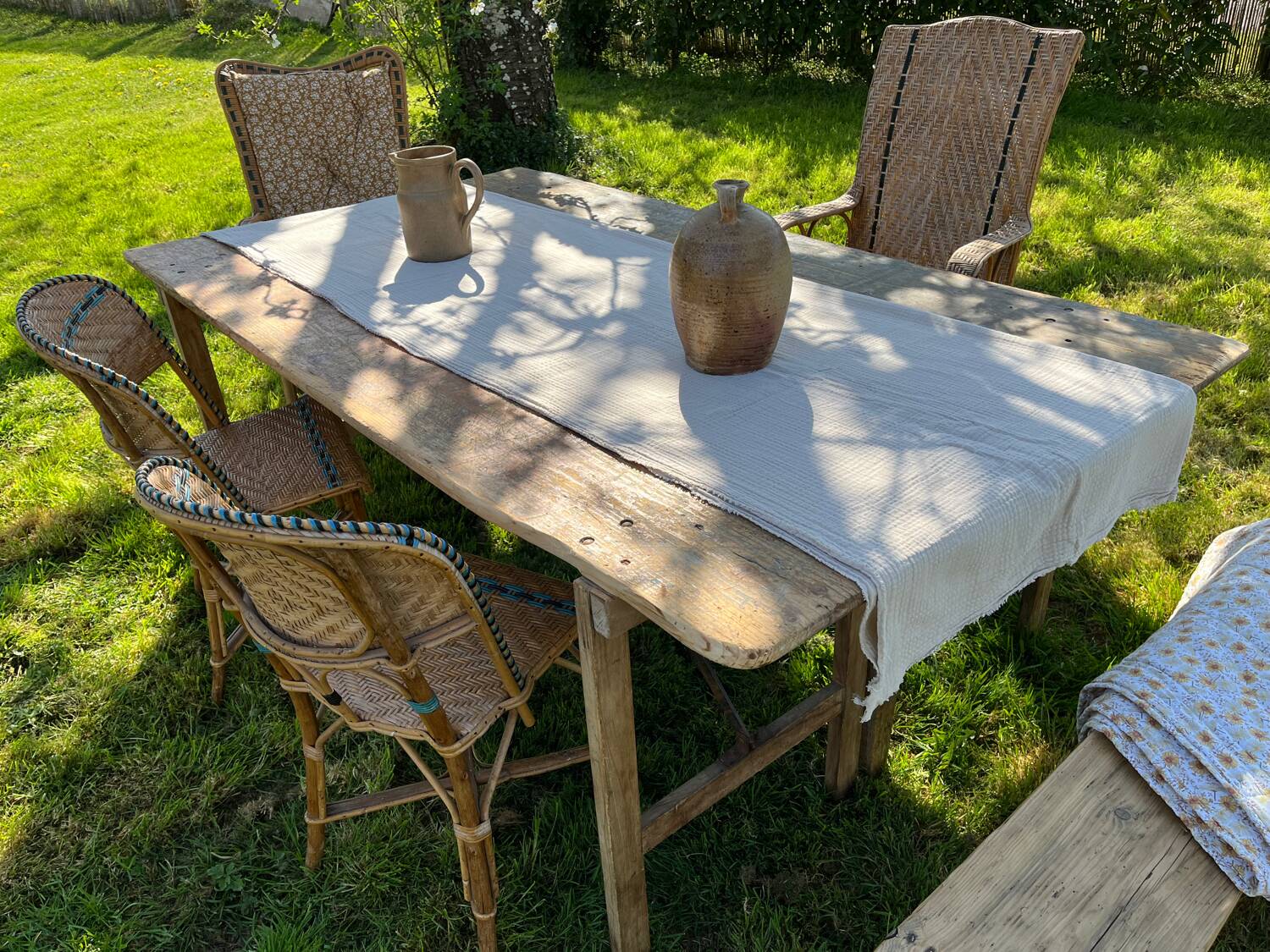 Antique wooden folding table
