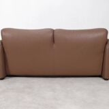 Cassina Maralunga 2 seater in mocca colored leather