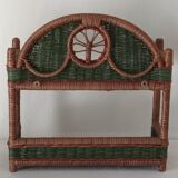 Vintage wicker wall shelf