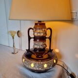 French ceramic lamp from the 70s with the "Fat Lava" technique and