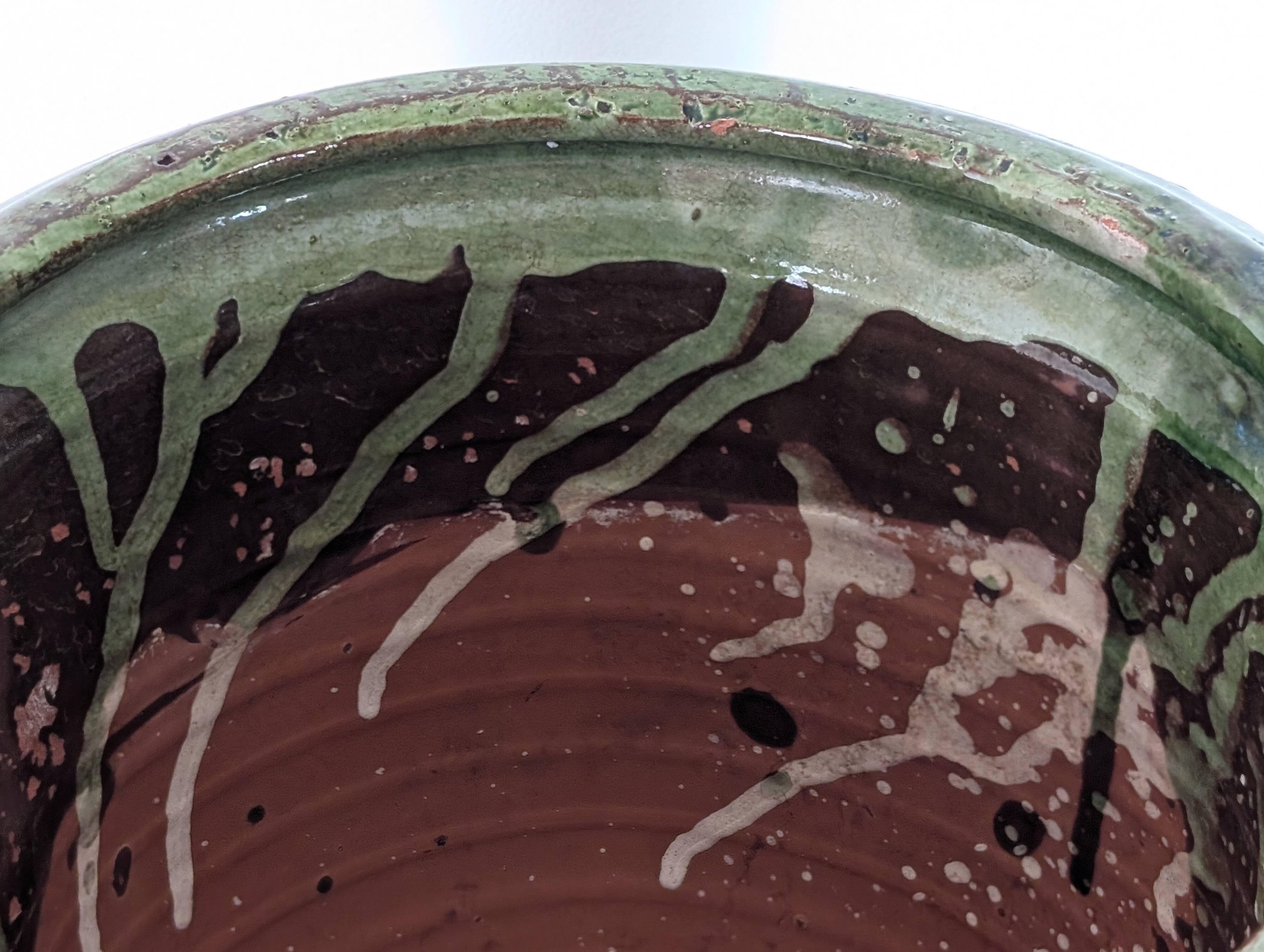 Uzès glazed earthenware planter