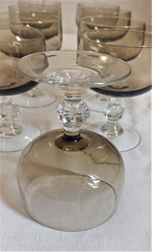 Set of 9 balloon glasses 70s