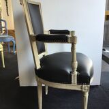 Fauteuil noir restauré