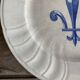 Set of 5 antique Gien plates – Fleur de Lys pattern – Ironstone