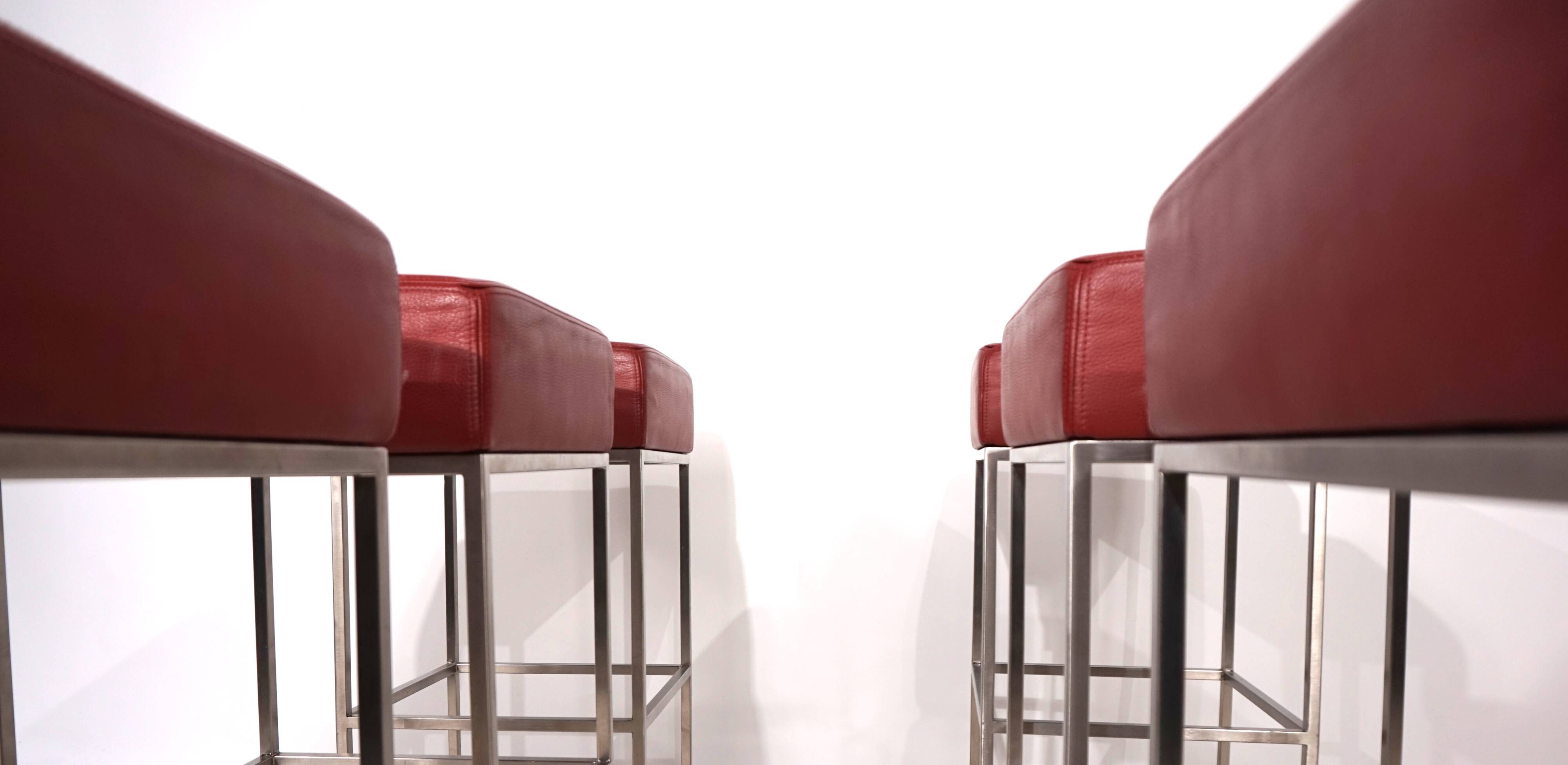 Ensemble de 6 tabourets de bar De Sede DS 218/55 par Paolo Piva, 2000