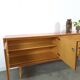 Mid-century notenhout fineer dressoir met 3 lades