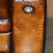 Fendi canapé in embossed crocodile leather, hand-patinated and dyed.