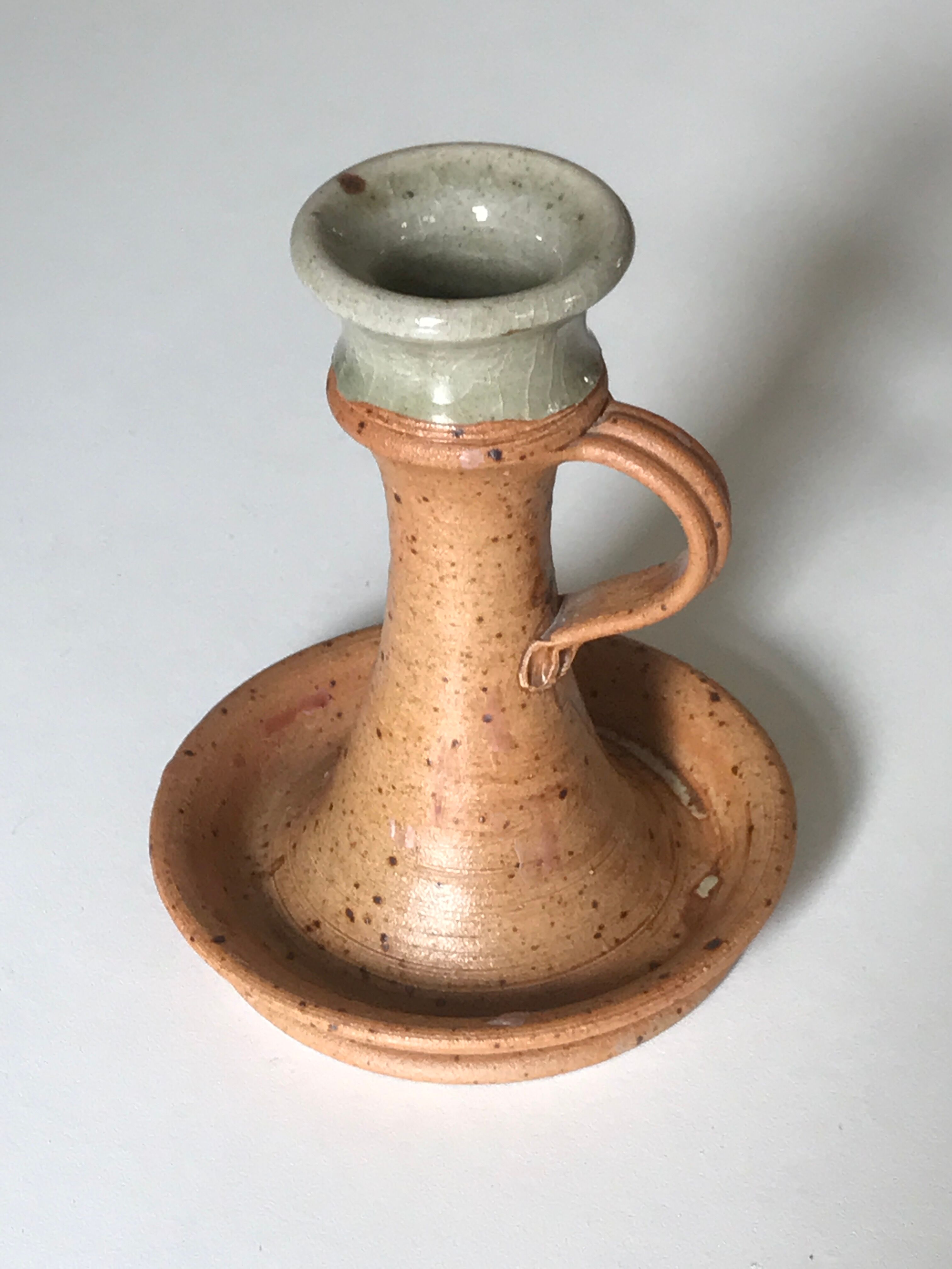 Vintage sandstone candle holder 1960