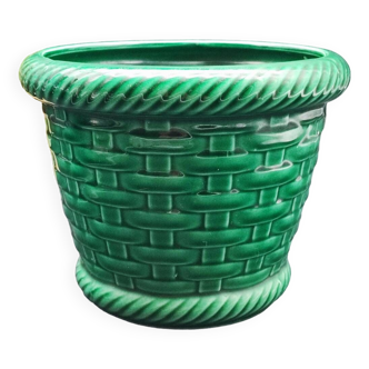 Poet laval vintage basketry pot cover
