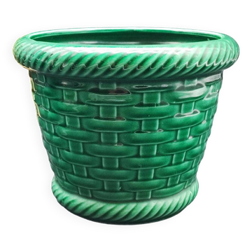 Poet laval vintage basketry pot cover