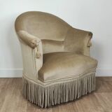 Velvet toad armchair