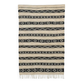 Ethnic black and white kilim rug