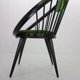 Black original "circle" chair Yngve Ekström for Swedese, 1960s, Sweden